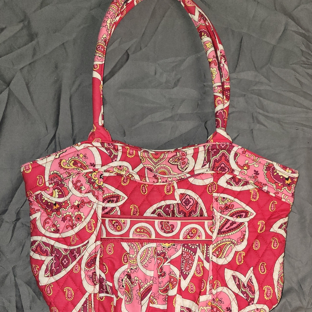 Vera Bradley Pink and Red Paisley Tote
